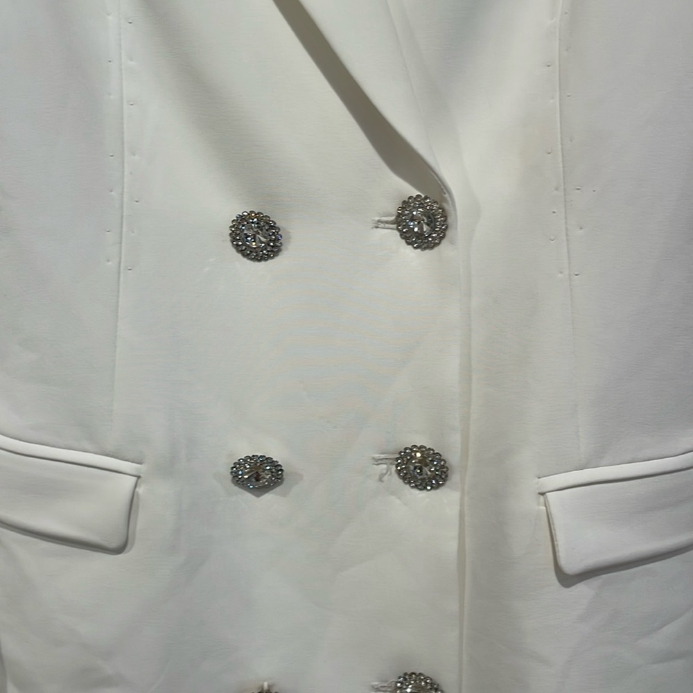 Show me your Mumu Save the Date blazer Dress white size small New - Picture 9 of 12